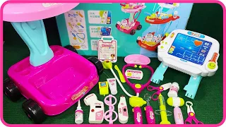 13 Minutes Satisfying with Unboxing Mini Cute Pink Doctor Hospital Toys ASMR (No Music)