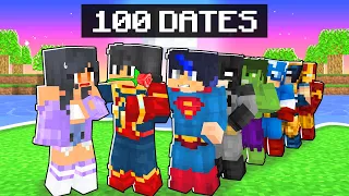 APHMAU Going on 100 DATES with SUPERHERO in Minecraft! - Parody Story(Ein,Aaron, KC)