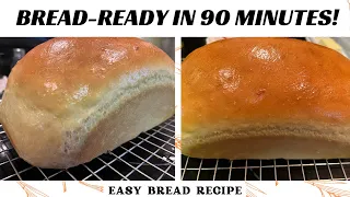 Bread Ready In 90 Minutes Easy Bread Recipe