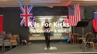 K IS FOR KICKS - LINE DANCE - RECAP WALK THROUGH AND DEMO