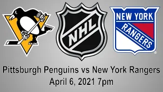 Pittsburgh Penguins vs New York Rangers Live NHL Play by Play Reaction + Chat