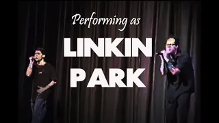 Performing as Chester from Linkin Park in High School (2004)