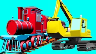 Excavator, Truck, Dump Truck, Train and Crane in Truck City | Trucks cartoon for kids