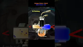 Simple Motorcycle Carburettor Working 2 D Animation With Engine Sound #shorts
