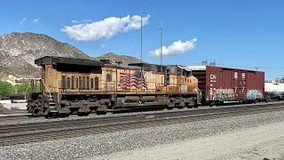 Mighty Union Pacific Mainfest Heading Into Sullivan’s Curve! Old Cajon Site BNSF Tracks. 4KHDR