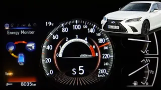 Lexus ES 300h acceleration 0-60 mph 0-100 km/h top max speed GPS drag time hybrid hev kph