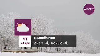 Погода в Алматы с 21 по 27 декабря 2020