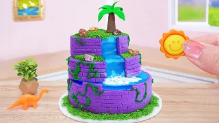 Amazing Waterfall Cake Tutorial 💯1000+ Miniature Cake Decorating Idea 💦Mini Cakes Making