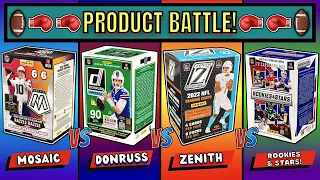 ZENITH vs MOSAIC vs DONRUSS vs ROOKIES & STARS FOOTBALL BOX BATTLE!🏈 TONS OF INSANE PULLS!🔥