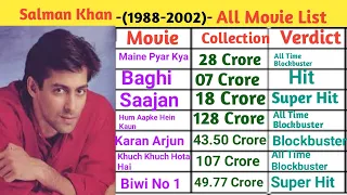 Salman khan (1988-2002) All Movie List|Salman khan Budget and collection|Salman khan (Part 1)