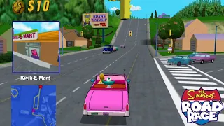 The Simpsons: Road Rage (GCN) All Locations Full Gameplay Walkthrough Homer Simpson Longplay