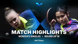 Ganna Gaponova vs Suthasini Sawettabut | WTT Contender Doha 2021 | Women's Singles | R16 Highlights