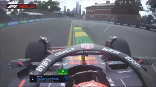 Max Verstappen onboard spin Australian GP 2023 FP1