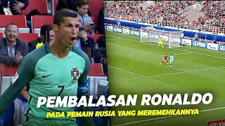 MEREMEHKAN RONALDO !!! Lihatlah Apa Yang Diterima Pemain Rusia Ini Saat Melawan Ronaldo