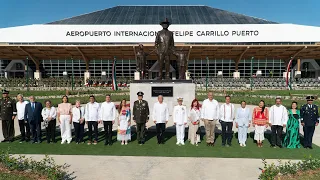 Inauguración del Aeropuerto Internacional Felipe Carrillo Puerto, desde Tulum, Quintana Roo