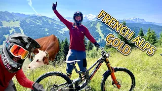 RIDING DOWNHILL IN MORZINE AND LES GETS WITH JONO JONES PART 1!