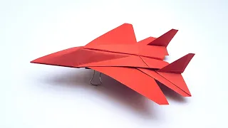 How To Make Origami Of Sukhoi Su 27 Flanker Fighter Jet Airplane | Cool Jet Paper Fighter Airplane