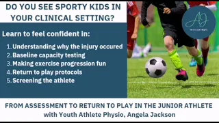 From assessment to return to play in the junior athlete