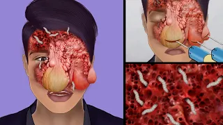 ASMR Animation treatment from infected face | maggot remove | 2D Animation @restasmr1