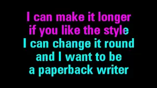 Paperback Writer Karaoke The Beatles - You Sing The Hits