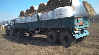 Перевозка рулонов прицепом седельного тягача