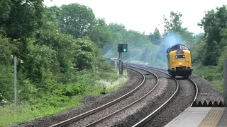 Deltic 55009 'Alycidon' thrashes through Tamworth!