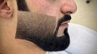 خليجي تدريج لحية باحتراف بدون صبغ للمبتدئين خطوة بخطوة اسرع واسهل طريقة /Beard grading for beginners