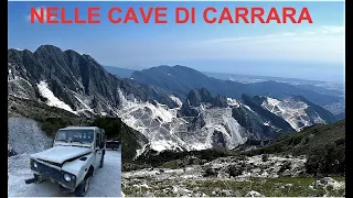 Nelle Cave di Carrara dormire in Land Rover Defender- InThe Quarries  of Carrara Italy