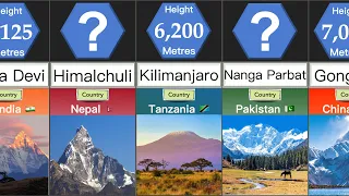 Tallest Mountains in the World | Height Comparison | DataRush 24