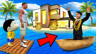 SHINCHAN AND FRANKLIN VISITED RICH BUNTY'S ISLAND MANSION GTA 5