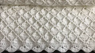 Easy crochet baby blanket/craft & crochet blanket pattern 2892