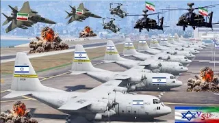 Israeli Second Military Airport of Jerusalem Badly Destroyed by Irani Fighter Jets and Tanks - GTA 5