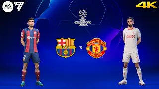 EA Sports FC 24 - Barcelona vs. Man United Ft. Hojlund, Gundogan, | UEFA Champions League | Gameplay