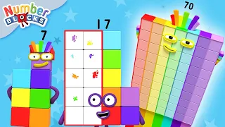 Número 7 , 17 y 70 🍀 Compilacion mejores momentos | Episodios completos | Numberblocks en Español