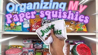 ORGANIZING ALL OF MY PAPER SQUISHIES! - new organizer-💕