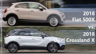 2018 Fiat 500X vs 2018 Opel Crossland X (technical comparison)