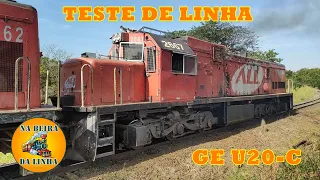 Teste de linha com duas locomotivas GE U20-C em Bauru-SP