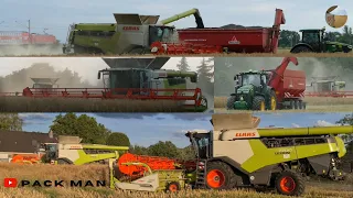 Rapsernte 2023 XL in Deutschland Teil 1 / 3x Claas Lexion / John Deere 7R Annaburger ULW/Live Sound