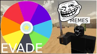Roblox Evade but the wheel spinner challenge me…