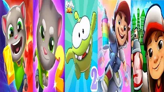 Subway Surfers Tag VS Talking Tom Time Rush VS Subway Surfers  TALKING TOM GOLD RUN 2 Om Nom: Run 2