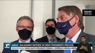 Presidente Jair Bolsonaro falou pela primeira vez após país atingir 500 mil mortes por Covid-19