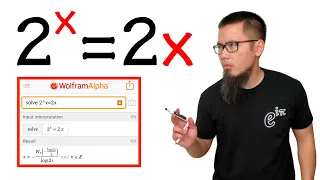 The famous exponential equation 2^x=2x (ALL solutions)