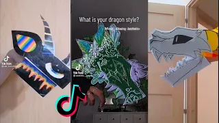 Dragon Puppet Crafts | Paper Dragon TikTok Compilation #80