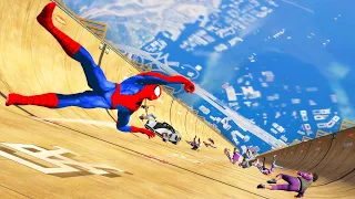 GTA 5 SPIDERMAN Epic Ragdolls Jumps and Fails ep.28 - Euphoria Physics Funny Moments