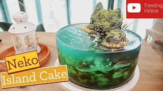 Jelly Cat Island Cake ll #CAKETREND2020 ll #OCEANCAKE #ISLANDCAKE l Diary#20