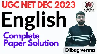 UGC NET December 2023 complete paper solution || UGC NET English 2023 answer key analysis