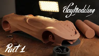 How I Make a Car Prototype out of Clay. AUTOMOTIVE SCULPTURE. Clay and 3D Printed Parts