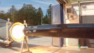 First hot fire testing of the 75kN HyImpulse hybrid rocket motor