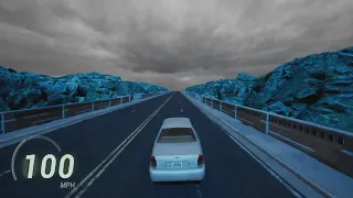 Infinite Endless Road in Unreal Engine 5.3 and Vehicle Test Map