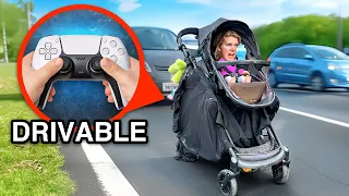 I Built a Drivable Stroller to Hide from my Brother! - Day 4